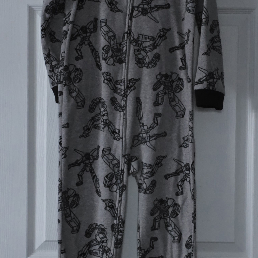 Carter's Gray Transformer/Robot Print Footless Onsie PJ In Sz 8